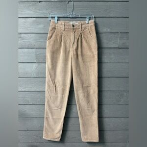 Hollister Camel Beige Brown Thick Corduroy Wide Leg Pants Fall Sz 3 26 Grunge